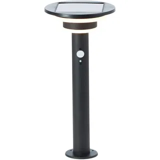 Brilliant Außenstandleuchte Edelstahl 45 cm 430 lm inkl. Bewegungsmelder schwarz