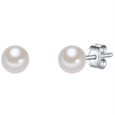 Bild von Perlenohrstecker Sterling Silber Süßwasser-Zuchtperle in Silber Ohrringe Damen