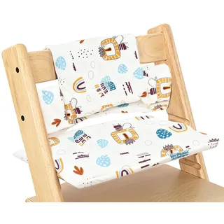 BOYIFEIJIE Sitzkissen für Tripp Trapp Hochstuhl, Weich Gepolstert, Leicht zu Befestigen, als Zubehör für Stokke Tripp Trapp, Erhältlich (Regenbogen)