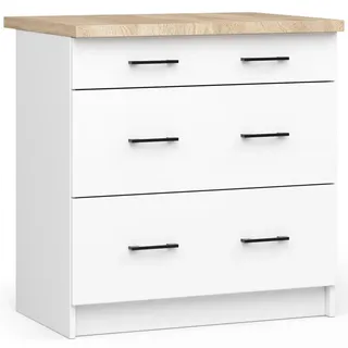 akord furniture factory Unterschrank AKORD OLIWIA 80 x 46 x 85 cm Weiß