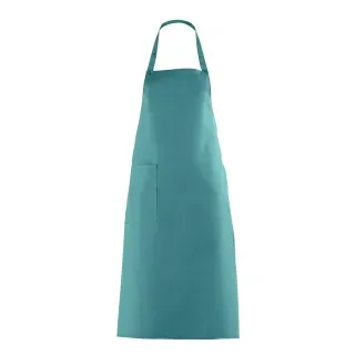 Leiber Latzschürze, ca. 100 cm lang, mit Tasche, Schürze ideal für die Gastro und Lebensmittelindustrie, Farbe:  petrol