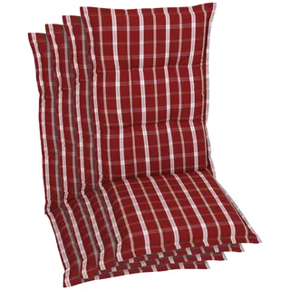 GO-DE Hochlehner Auflage 120 x 52 x 9 cm rot 4-tlg.