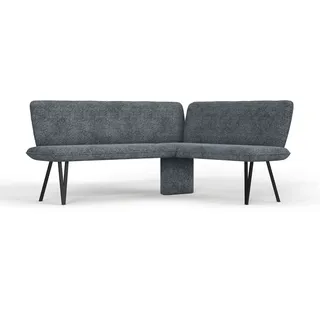 OTTO home "Mily Küchenbank, Polsterbank, Esszimmerbank, 205x164 cm", Moderne Bank und Farben, Sitzplatzanzahl: 5, Frei in Raum stellbar, jet schwarz,