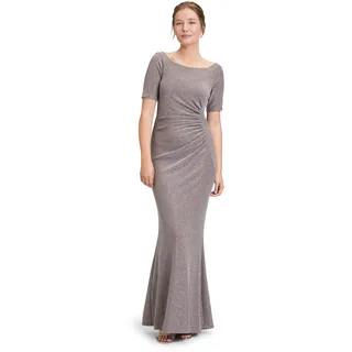 Vera Mont Abendkleid Glitzer-Look Taupe/Silver 40