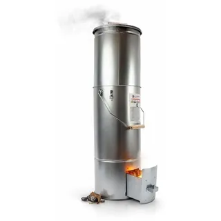 eurocatch Teleskop-Räucherofen Rund 101 cm grau