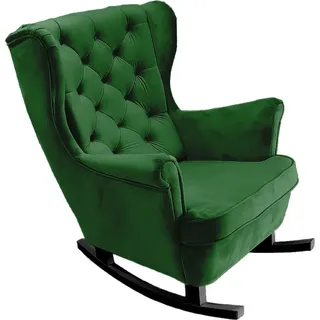 DomoHome Relaxsessel Armlehnensessel Armlehnen Fernsehsessel Loungesessel Polstersessel Couchsessel Armsessel Chair Wohnzimmersessel Ohrensessel | 102x81x95cm | Green_29849 - Grün