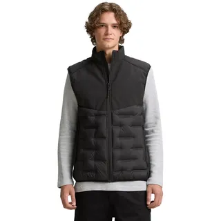 TOM TAILOR Denim Herren Hybrid Steppweste mit Stehkragen