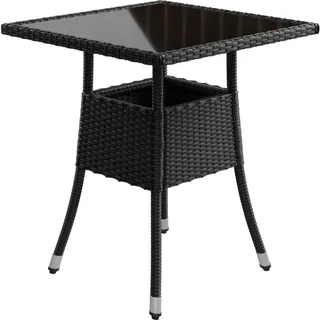 Juskys Yoro Gartentisch 60 x 60 x 73 cm Schwarz