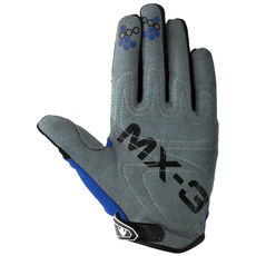 ON BOARD Cross-Handschuhe MX3, Unisex, XS, Blau/Gelb/Weiß