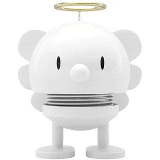 Hoptimist Angel Bumble, Engel, Weihnachtsfigur, Wackelfigur & Glücksbringer, Geschenkidee, Skandinavisches Design, 4,5 x 5,8 x 7,5 cm, Small, Weiß