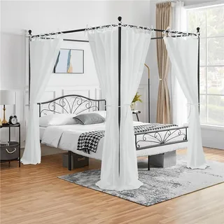 KGORGE Betthimmel-Vorhänge für Queen-Size-Bett, Doppelbett, volle Größe, 8 Paneele für Mädchen, Jungen, Erwachsene, Bett, Heimdekoration, Schlafzimmer, 114,3 cm Breite x 243,8 cm Länge