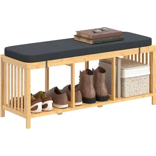 Homcom Schuhbank 102 x 45 x 33 cm Sitzbank / Naturfarben