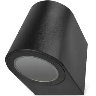 EMOS - Außen-Wandleuchte OCULUS für Haus und Garten mit 1x GU10-Fassung - wasserdichte Gartenbeleuchtung für 1x Reflektor-Birne max. 35 W - Leuchtkörper mit Kunststoff-Gehäuse zur Wandmontage