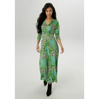 Aniston SELECTED Midikleid Schwarz Leo-Print 46