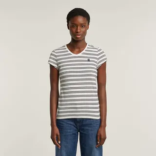 G-Star Stripe Eyben Slim V T-Shirt 2.0 - Mehrfarbig - Damen - S
