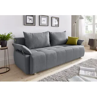 Collection AB Schlafsofa Kunstleder 2-Sitzer Grau