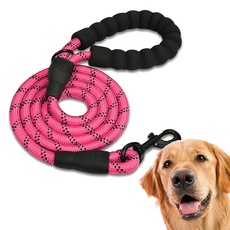 Edipets, Hundeleine, Starke Hundeleine mit Gepolstertem Griff für Haustiere, für Welpen, Kleiner, Mitteler und Großer Hund, 120 cm, 150 cm, 220 cm (220 cm, Rosa)