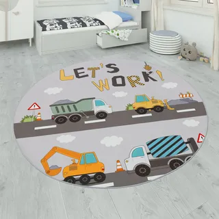 Paco Home Bino 578 Kinderteppich 160 x 160 cm Grau