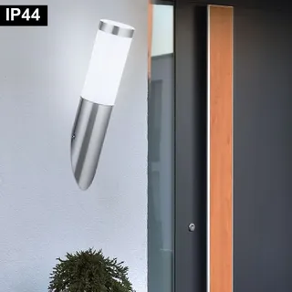 V-Tac Außenwandleuchte Edelstahl 37,6 cm E27 spritzwassergeschützt grau