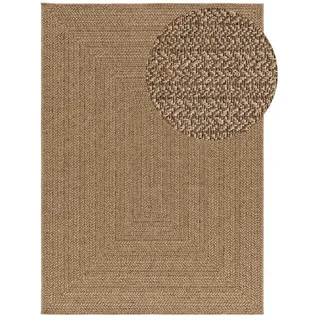 Atticgo Outdoorteppich Natürlich Acra 200/290 cm , Braun , Textil , Grafikmuster , Rechteckig , 200x290 cm , Oeko-Tex® Standard 100 , antistatisch, für Fußbodenheizung geeignet, leicht zusammenrollbar, UV-beständig , Teppiche und Böden, Teppiche, Outdoorteppiche