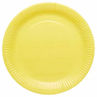 amscan 9915400-205-66 Buttercup gelbe umweltfreundliche recycelbare Partyteller aus Papier, 8 Stück