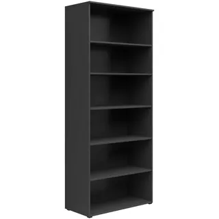 mömax Bücherregal 80 x 40 x 195 cm Graphitfarben