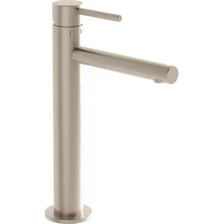 Hoher Mischer aus gebürstetem Nickel für Waschbecken in rundem Design | A4255734