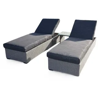 CLEMENTO Ascot Loungeliegen Aluminium/Olefin inkl. Tisch