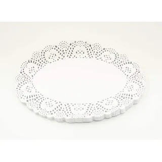 Selecto Bake 100 ovale Papierdeckchen, weiß, 10,4'' (26,5 cm), Deckchen, Einweg-Tischsets aus Papier, Kuchenverpackungsunterlagen für Hochzeitsgeschirr, Lebensmitteldekoration