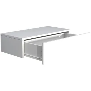Livetastic Nachtkästchen , Weiß , Holzwerkstoff , 1 Schublade(n) Schubladen , 60x15x30 cm , Schlafzimmer, Nachtkästchen