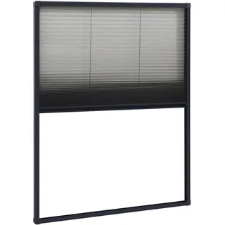 vidaXL Insektenschutz-Plissee für Fenster Aluminium Anthrazit 60x80cm - Grau