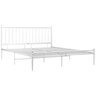 vidaXL Bett Weiß Metall 140x200 cm