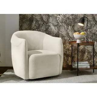 Jockenhöfer Loungesessel Nigel Chenille 79 x 74 x 74 cm Beige drehbar