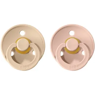 BIBS Colour Natural Rubber Size 1: 0+ months Schnuller Vanilla / Blush 2 St.