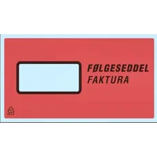Antalis, Briefumschlag, Følgeseddellommer 225x122mm med tryk Følgeseddel/Faktura - (1000 stk.)