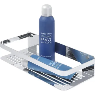 Tiger Caddy Duschkorb Rechteck groß, Duschablage aus Edelstahl, Duschregal mit viel Platz für Duschgel und Shampoo, Edelstahl, Oberfläche: Chrom