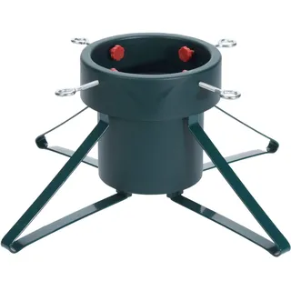 Spetebo Weihnachtsbaumständer aus Metall - klein/grün - für Bäume bis 200 cm Höhe - Christbaumständer Baumständer