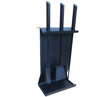 TermaTech Kaminbesteck Edge 3 3-teilig Stahl schwarz