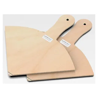 Pizzaschaufel Holz Pizzaschieber Pizzabrett Birke geschliffen 2er Set Größe L 18 cm