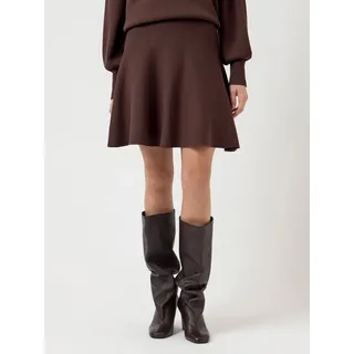 Minirock Y.A.S "YASFONNY HW KNIT SKIRT S. NOOS", Damen, Gr. XS (34), braun (chocolate braun), Strick, Obermaterial: 72% Viskose, 28% Polyester, unifarben, regular fit kurz, Röcke Minirock