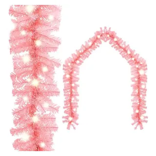 vidaXL Weihnachtsgirlande mit LED 10 m Rosa