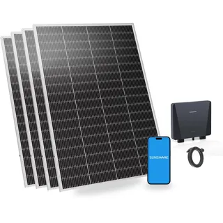 SUNSHARE Ray Lite 800W Balkonkraftwerk Ohne Halterung – komplett Steckdose N-Typ Solarmodule 25 % Effizienz – 800W Mikro-Wechselrichter mit WIFI & AC Kabel – Basic Kit PV Solaranlage Komplettset