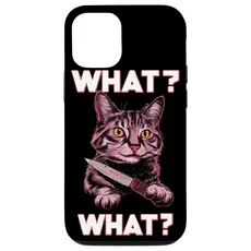 Hülle für iPhone 14 Halloween Katze Messer Design Witzige Tier Katzen