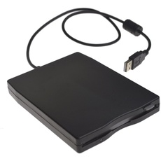Huatuo USB 2.0 FDD externes Diskettenlaufwerk, tragbar, kompatibel mit Windows, Windows 98 / SE / ME / 2000 / XP / WIN7 / Vista / MAC / Betriebssystem OS8.6 schwarz
