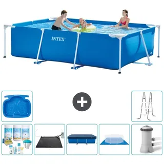 Rechteckiger Frame Pool - 300x200x75 cm - 8-teilig S20048 - Blau