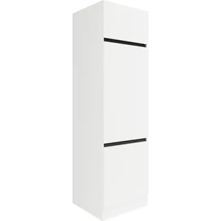 Küchen Hochschrank Luca H606-0+ in weiß matt 60 cm breit - Weiß