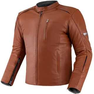 SHIMA HUNTER Motorrad Jacke Herren mit Protektoren Leder Rückenprotektor Motorradjacke Sommer Schutzjacken Lederjacke Protektorenjacke Sommerjacke Stadt Touren (Männer, Braun, L)