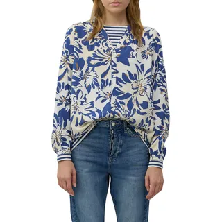 s.Oliver Klassische Bluse mit All-Over Print, weiß