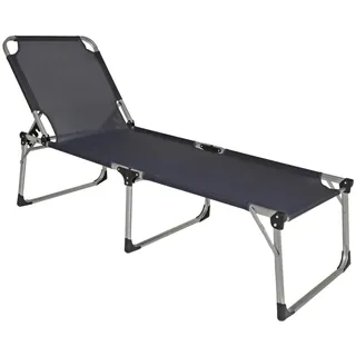 Garden Pleasure Abaco Sonnenliege 214 x 70 x 45 cm Anthrazit-Silber