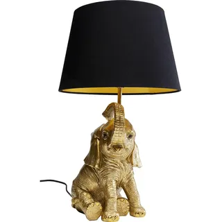 Kare Design Tischlampe Happy Elefant Gold, Tischleuchte, Elefanten Motiv, kein Leuchtmittel inklusive, 48x27x27 cm (H/B/T)